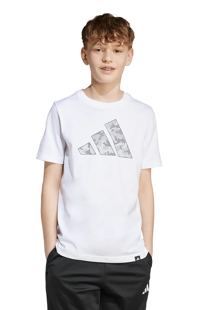 adidas T-shirt bawełniany dziecięcy JV5077