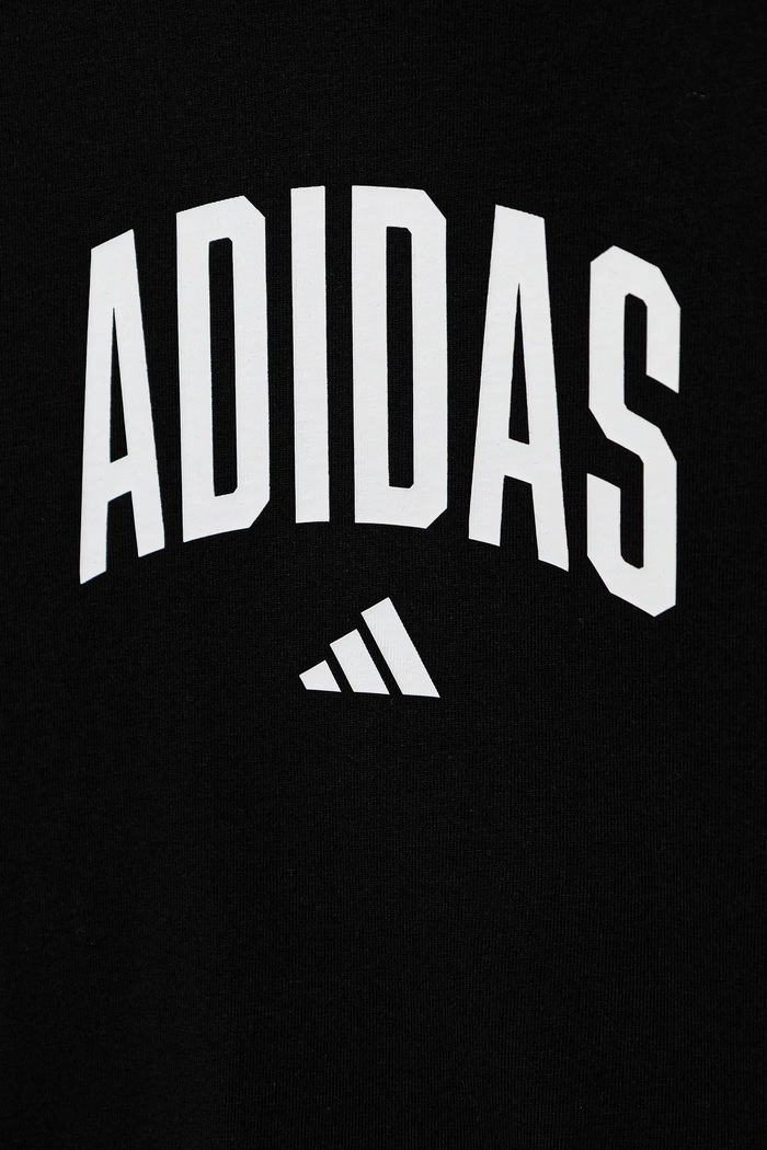 T-shirt bawełniany dziecięcy adidas JV5192 czarny