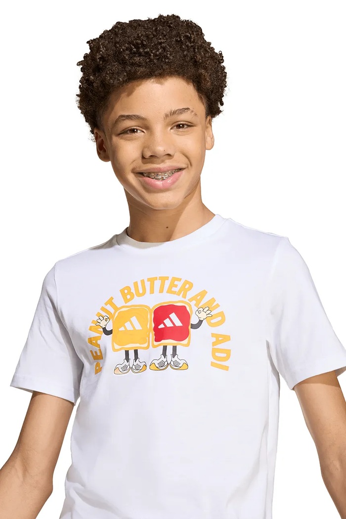 Dječja pamučna majica kratkih rukava adidas JV5248