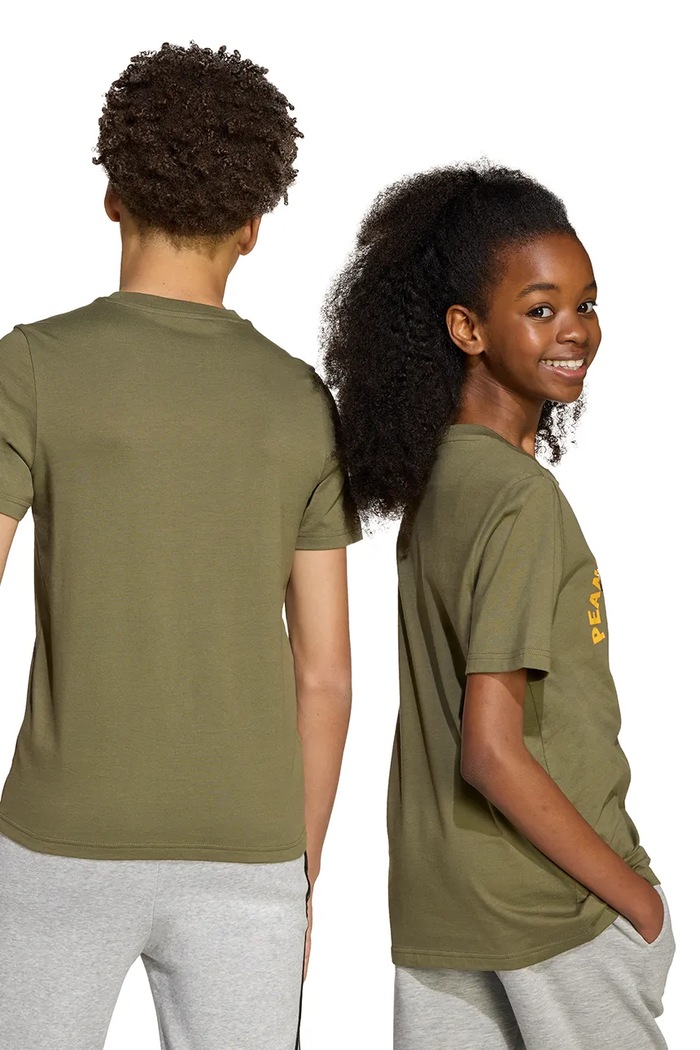 adidas t-shirt bawełniany dziecięcy JV5250 zielony