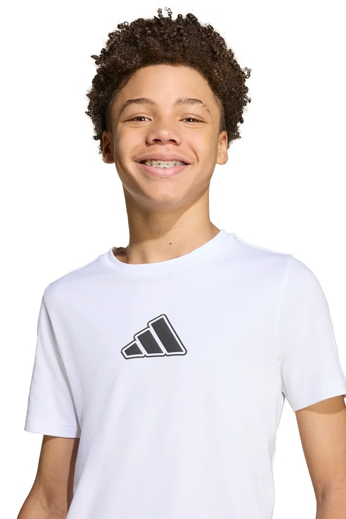 Παιδικό βαμβακερό μπλουζάκι adidas JV5255
