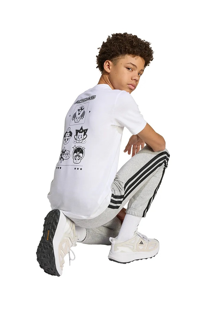 Παιδικό βαμβακερό μπλουζάκι adidas JV5255