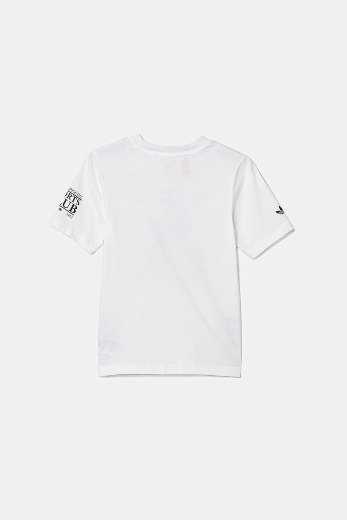 CHLAPEC Dětské bavlněné tričko adidas Originals JV7694 bílá
