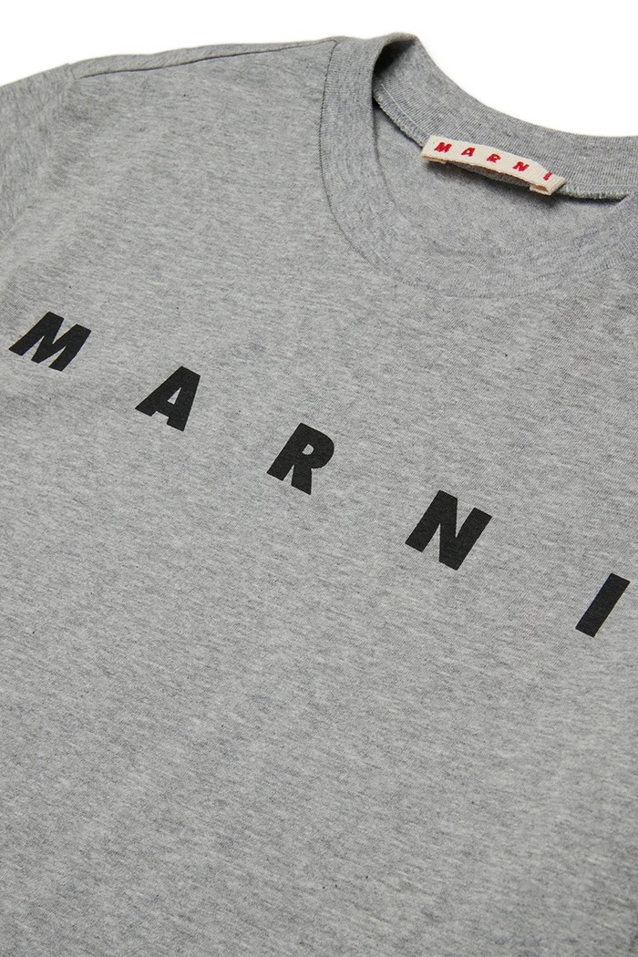 Bombažna kratka majica Marni MT135U T-SHIRT siva M002MV