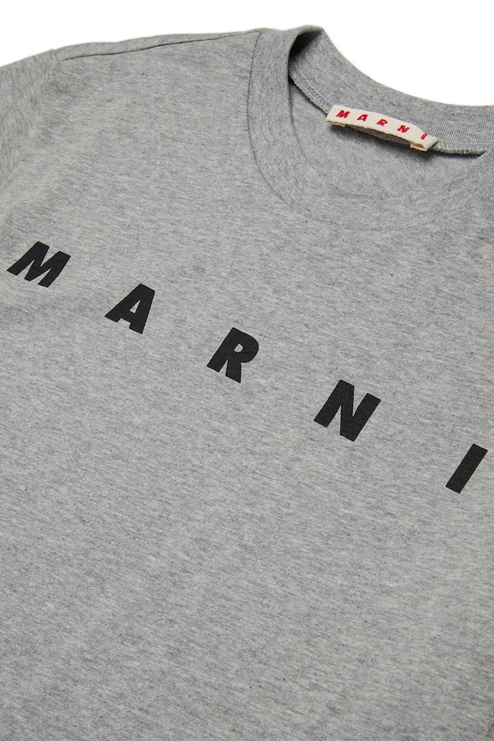Bombažna kratka majica Marni MT135U T-SHIRT siva M002MV