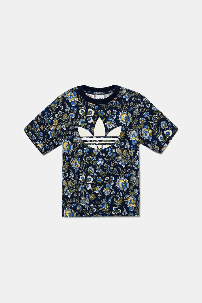 adidas Originals T-shirt bawełniany dziecięcy JV7818 granatowy AW25