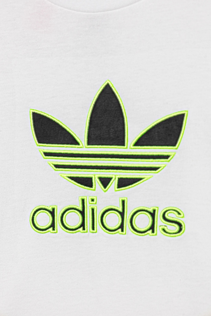 Παιδικό βαμβακερό μπλουζάκι adidas Originals adidas Originals JV8555 λευκό