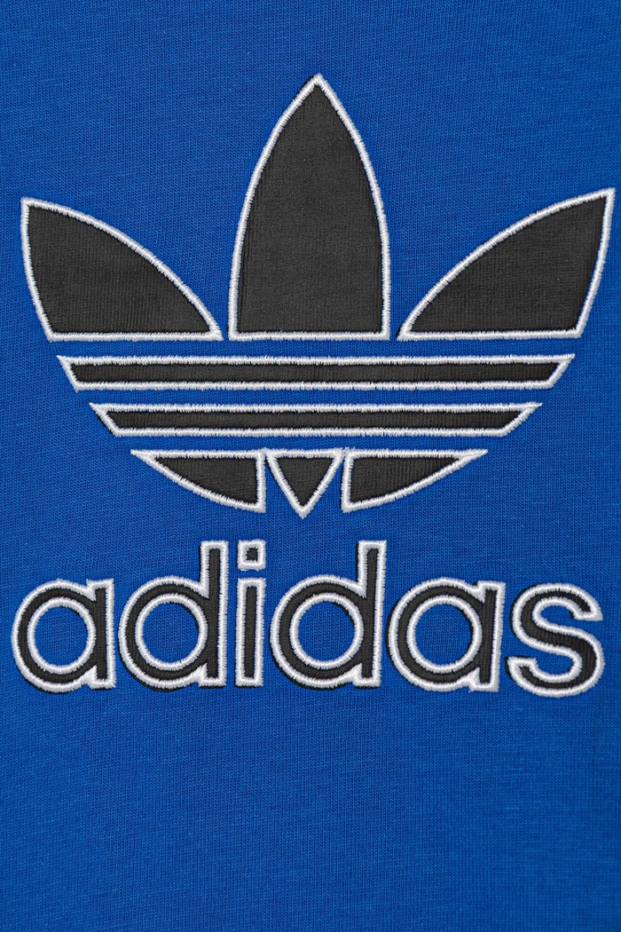adidas Originals t-shirt bawełniany dziecięcy niebieski JV8557