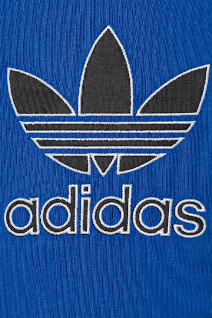 adidas Originals t-shirt bawełniany dziecięcy niebieski JV8557
