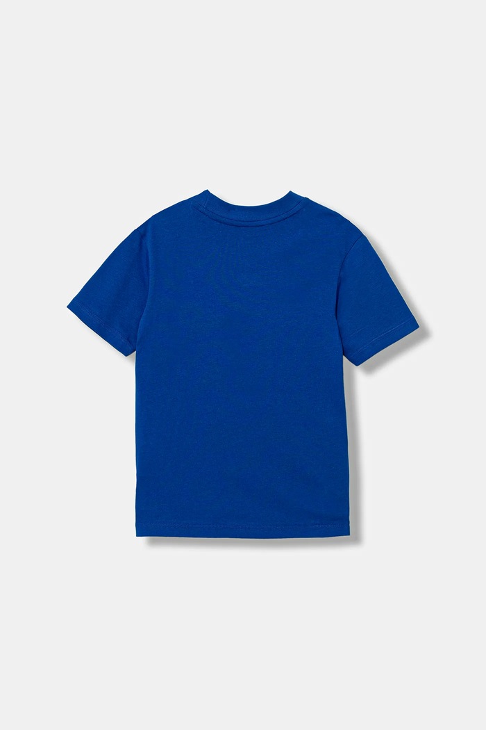 adidas Detské bavlnené tričko adidas JV9866 modrá AW25
