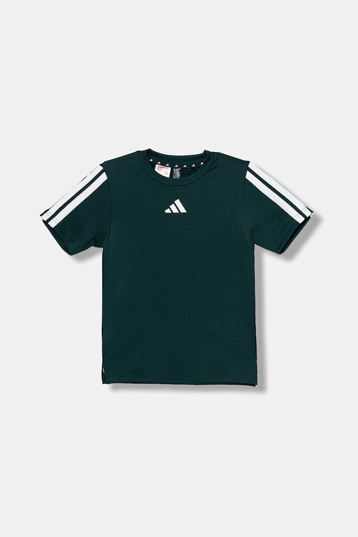 Παιδικό μπλουζάκι adidas απλικέ πράσινο JW2527