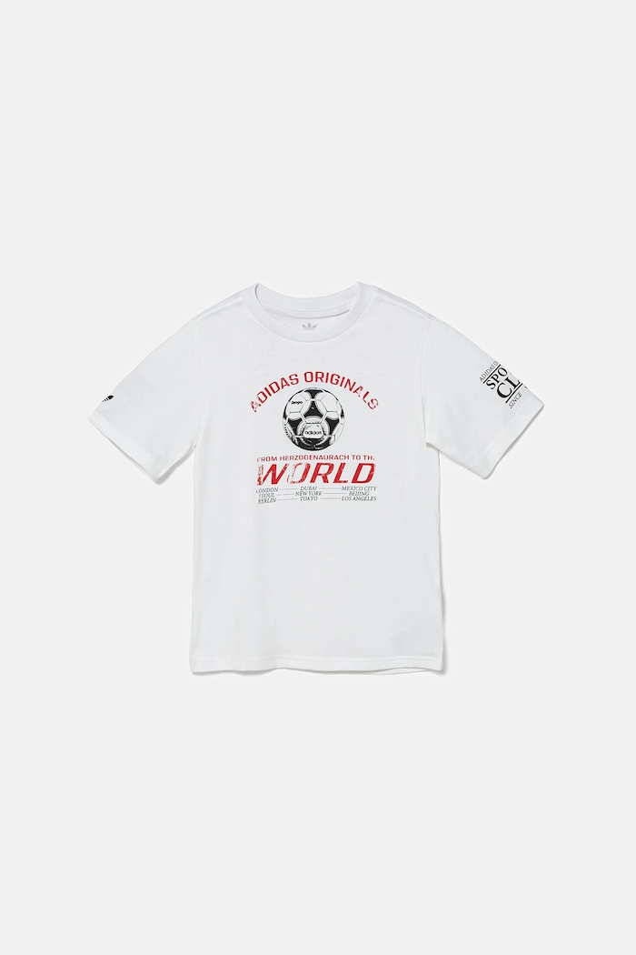 adidas Originals t-shirt bawełniany dziecięcy JW6097 biały AW25