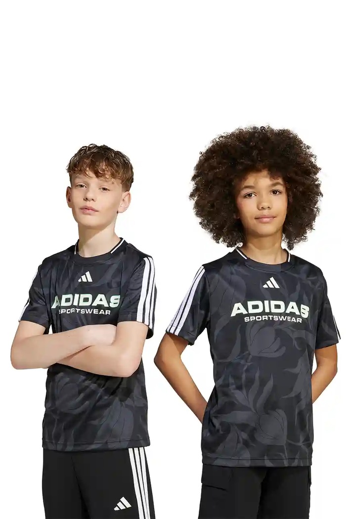 adidas t-shirt dziecięcy wzorzyste czarny JW7451
