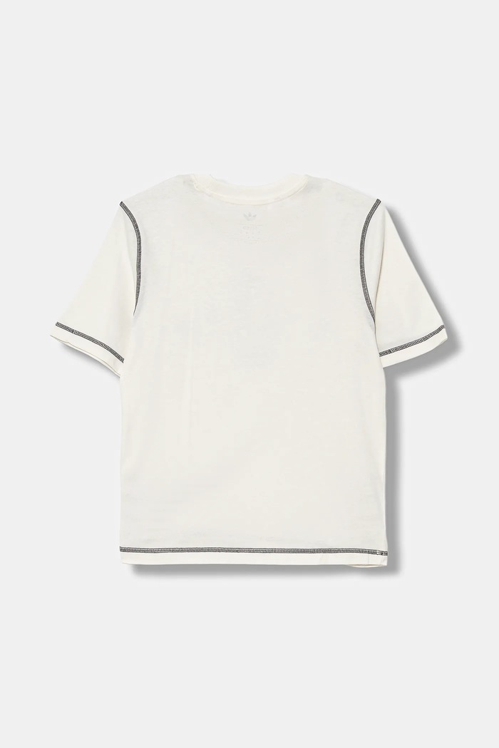 Chlapec Detské bavlnené tričko adidas Originals JX5265 béžová