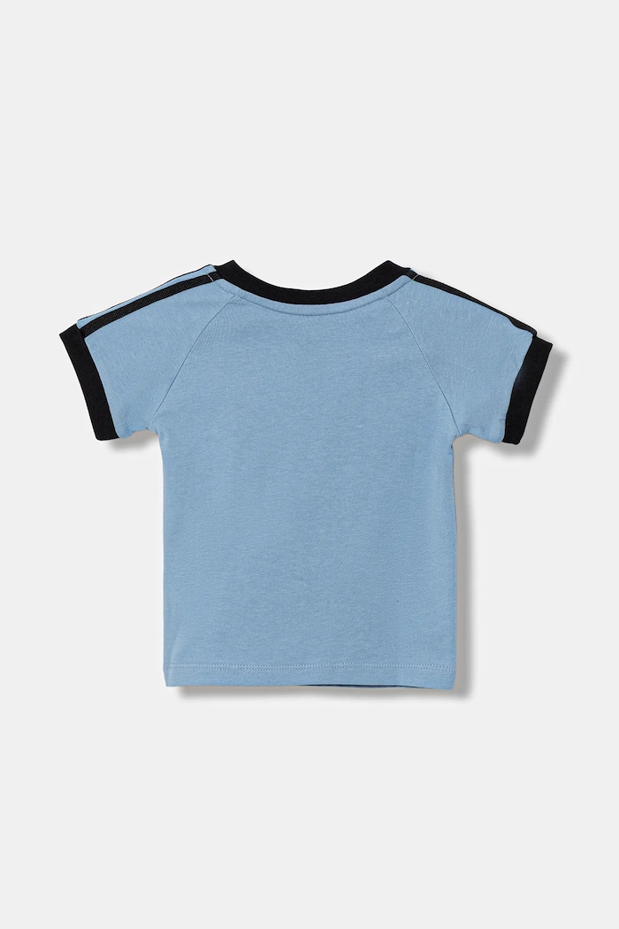 adidas Originals tricou de bumbac pentru copii JY0147 albastru AW25