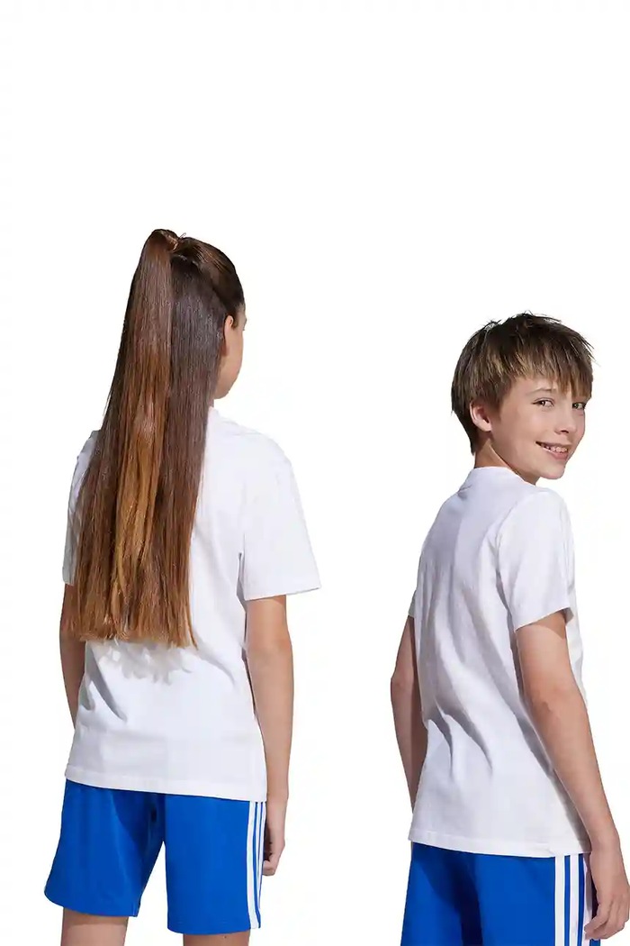 adidas t-shirt bawełniany dziecięcy JY0298 biały
