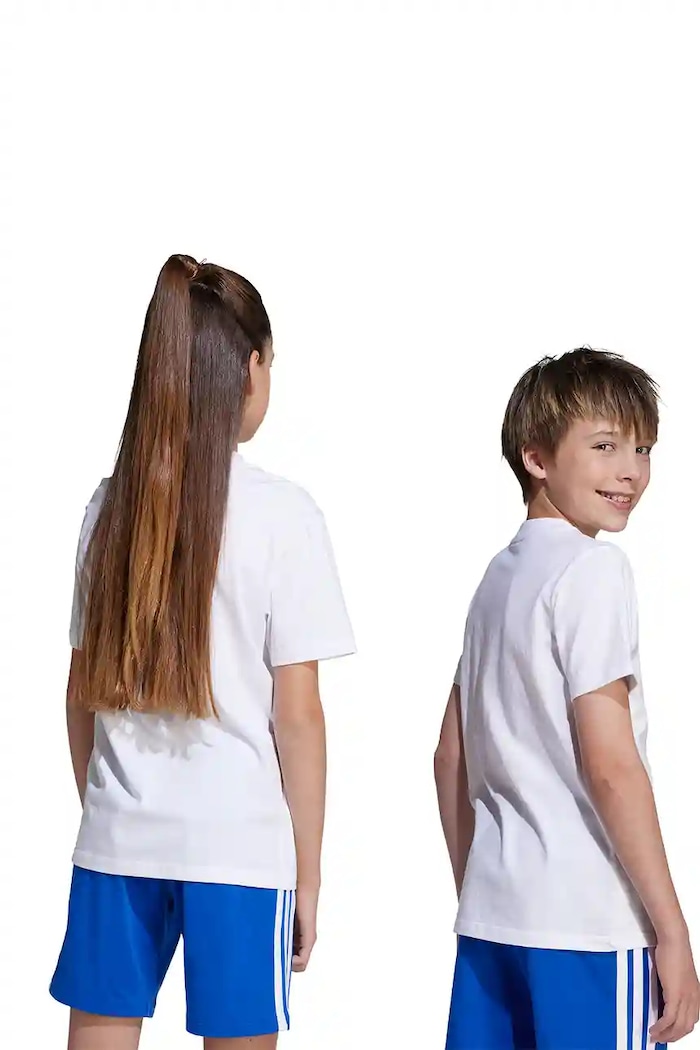 adidas t-shirt bawełniany dziecięcy JY0298 biały