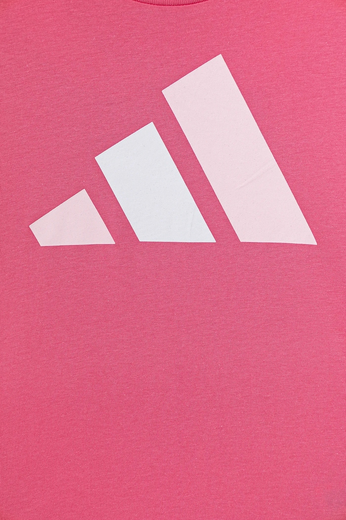 adidas t-shirt bawełniany dziecięcy różowy JY0299