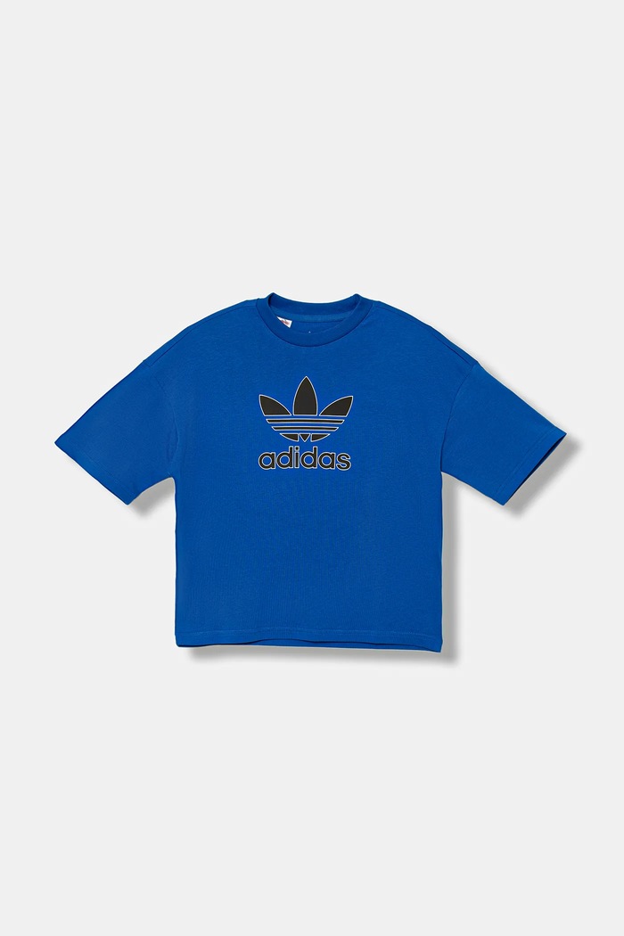 adidas Originals t-shirt bawełniany dziecięcy JY1138 niebieski AW25