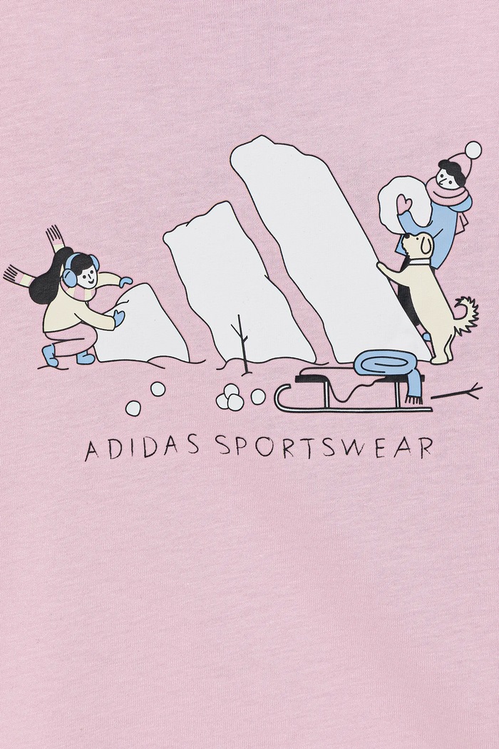 T-shirt bawełniany dziecięcy adidas JY4949 różowy
