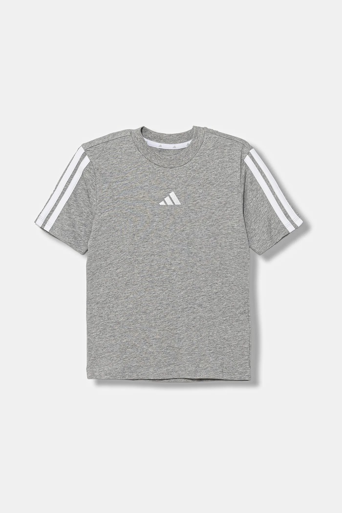 adidas t-shirt bawełniany dziecięcy JY4968 szary AW25