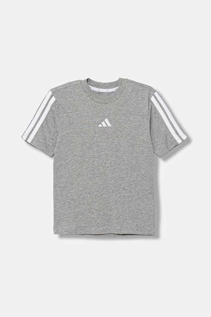 adidas t-shirt bawełniany dziecięcy JY4968 szary AW25
