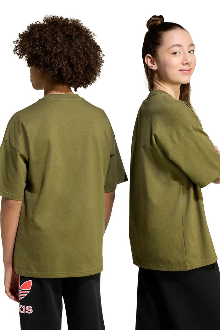 adidas Originals t-shirt bawełniany dziecięcy JZ4078 zielony