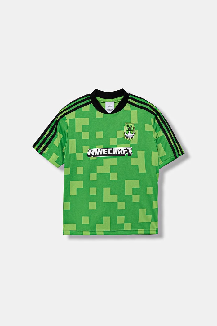 Detské tričko adidas Originals MINECRAFT KD9839 zelená AW25
