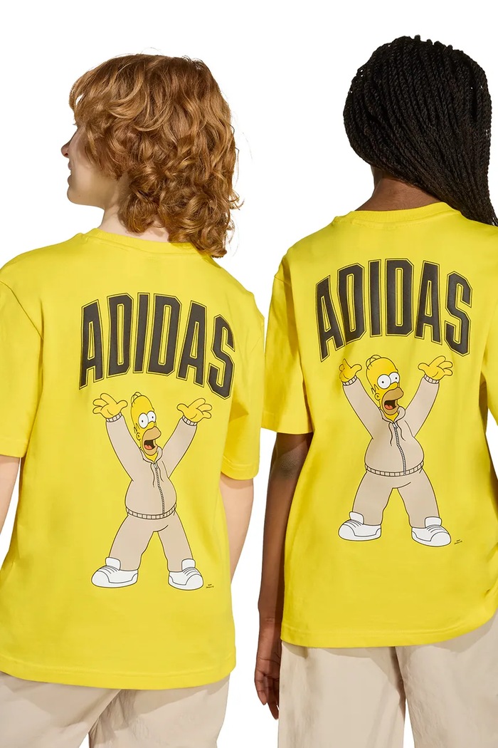Παιδικό βαμβακερό μπλουζάκι adidas JM0818 κίτρινο