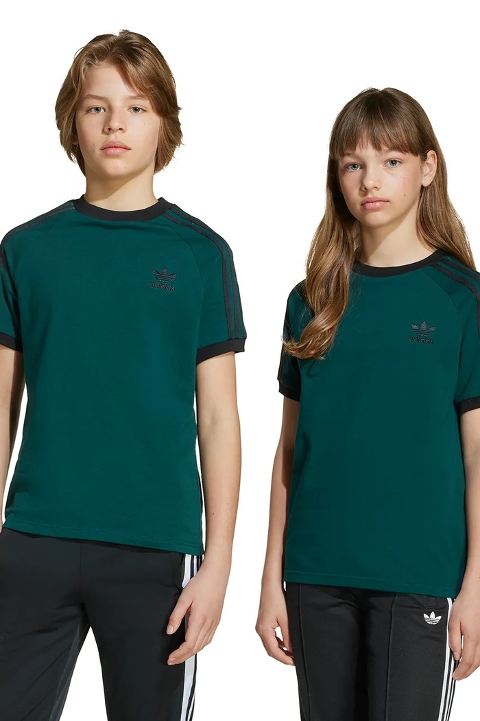 adidas Originals Παιδικό βαμβακερό μπλουζάκι adidas Originals πράσινο JV8581