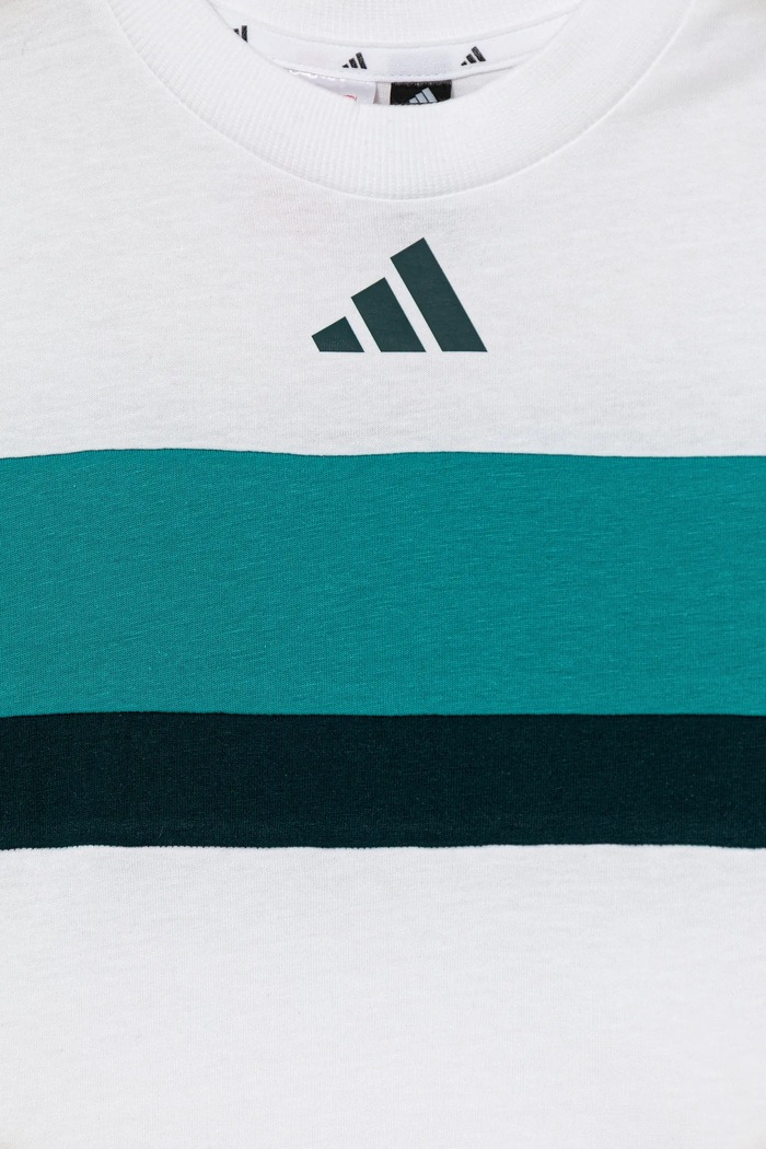 adidas t-shirt bawełniany dziecięcy biały JX0192