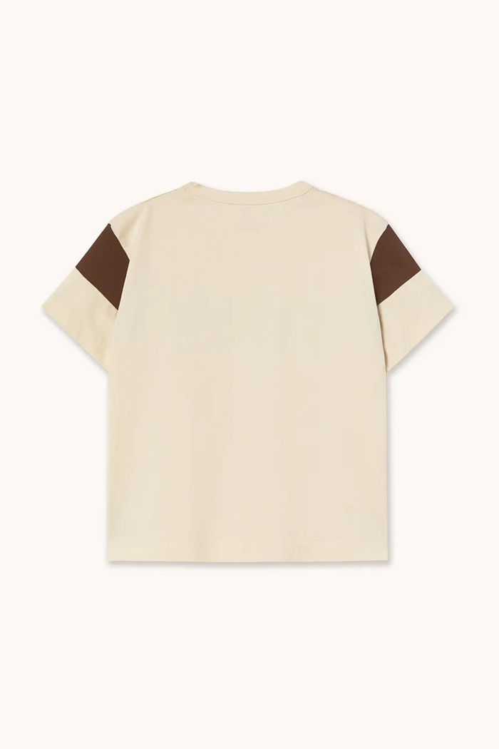 Băieți Tinycottons tricou de bumbac pentru copii TINY COLOR BLOCK TEE AW25.264 bej
