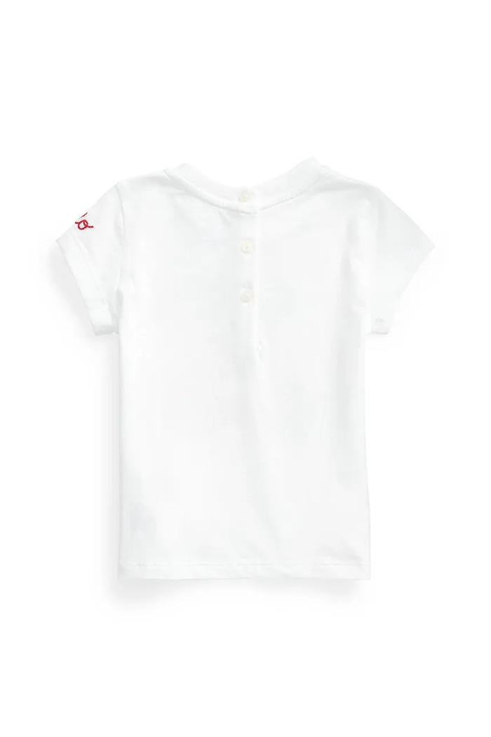 Polo Ralph Lauren t-shirt bawełniany niemowlęcy 310844732001 biały AW25
