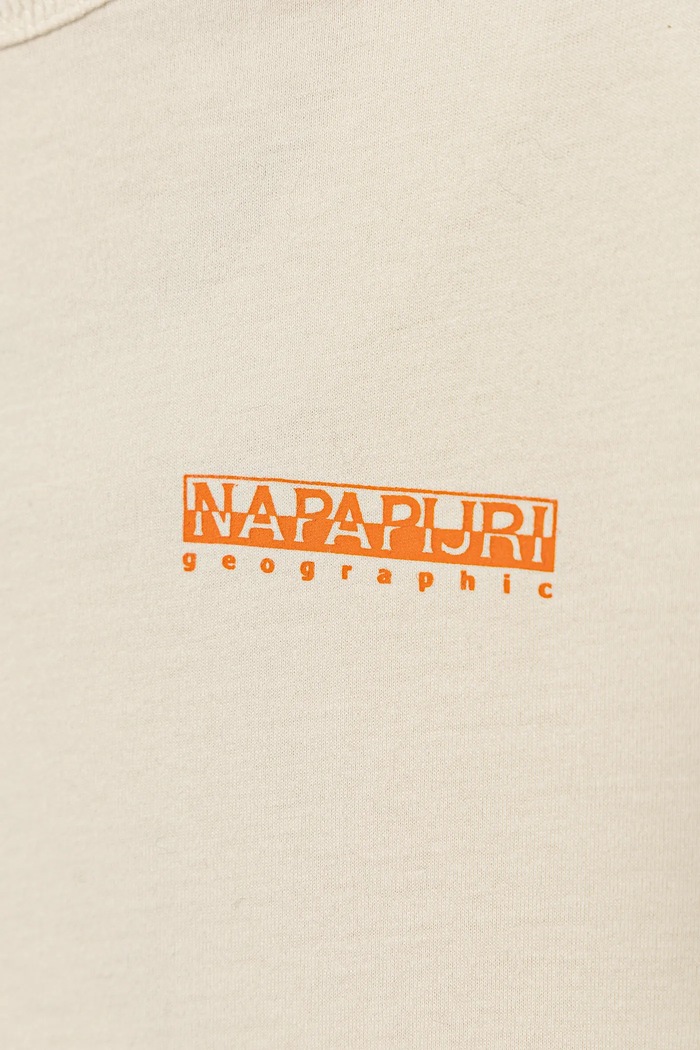 Dječaci Dječja pamučna majica kratkih rukava Napapijri S-ADIGE NP0A88ZWF0Y1.98.128 bež
