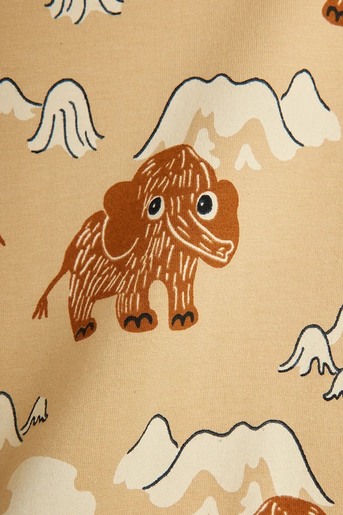 Chłopiec Mini Rodini t-shirt dziecięcy Mammoths 25720103 beżowy