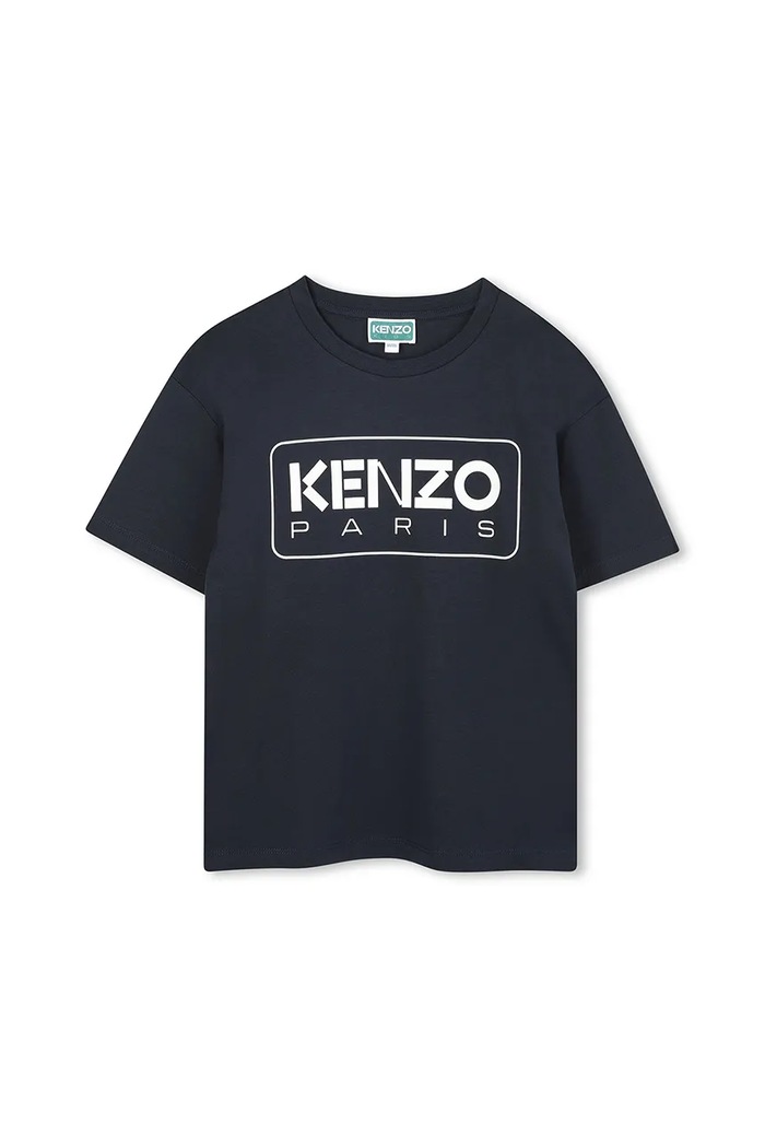 Kenzo Kids t-shirt bawełniany dziecięcy nadruk granatowy K61494.86.108