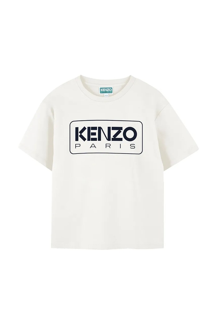 Kenzo Kids t-shirt bawełniany dziecięcy nadruk biały K61494.114.150