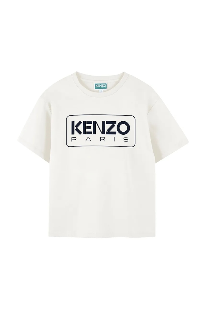 Kenzo Kids t-shirt bawełniany dziecięcy nadruk biały K61494.114.150