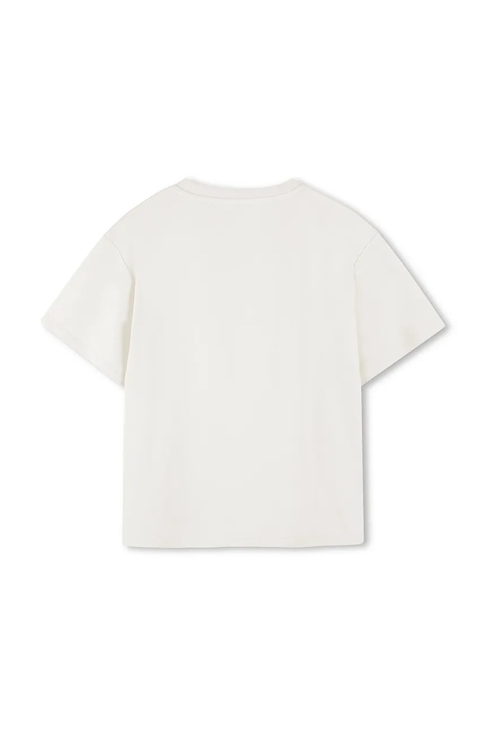 Otroška bombažna kratka majica Kenzo Kids K61505.114.150 bela AW25