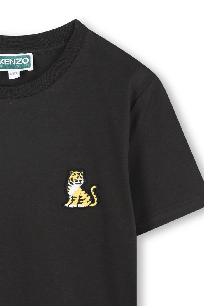 Chłopiec Kenzo Kids t-shirt bawełniany dziecięcy K61506.114.150 czarny