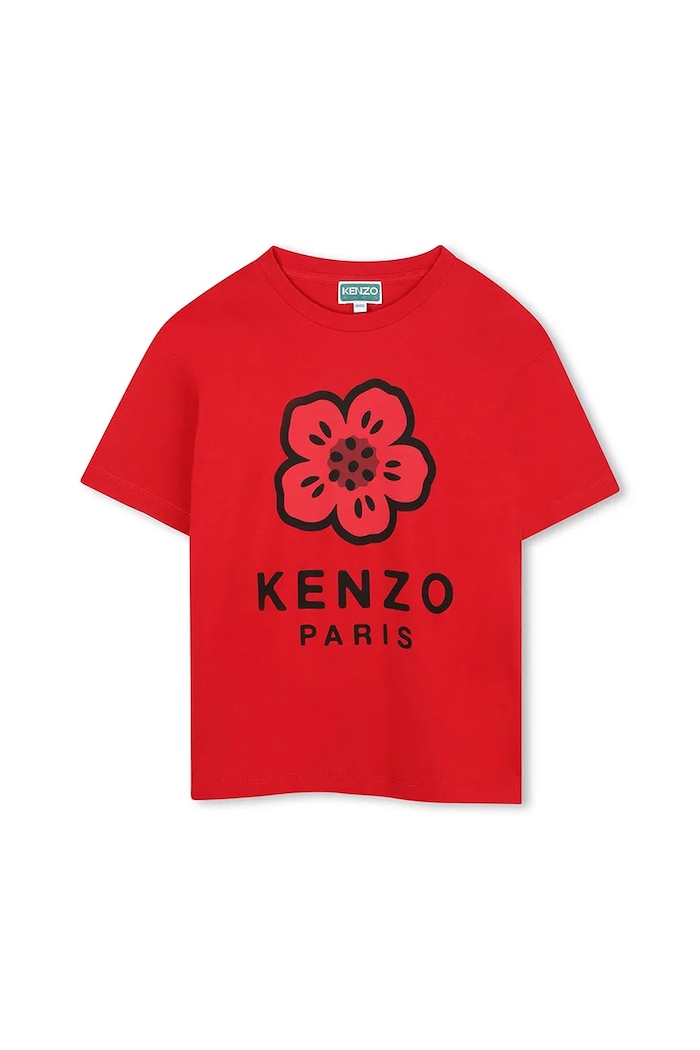Kenzo Kids Παιδικό βαμβακερό μπλουζάκι Kenzo Kids κόκκινο K61507.162