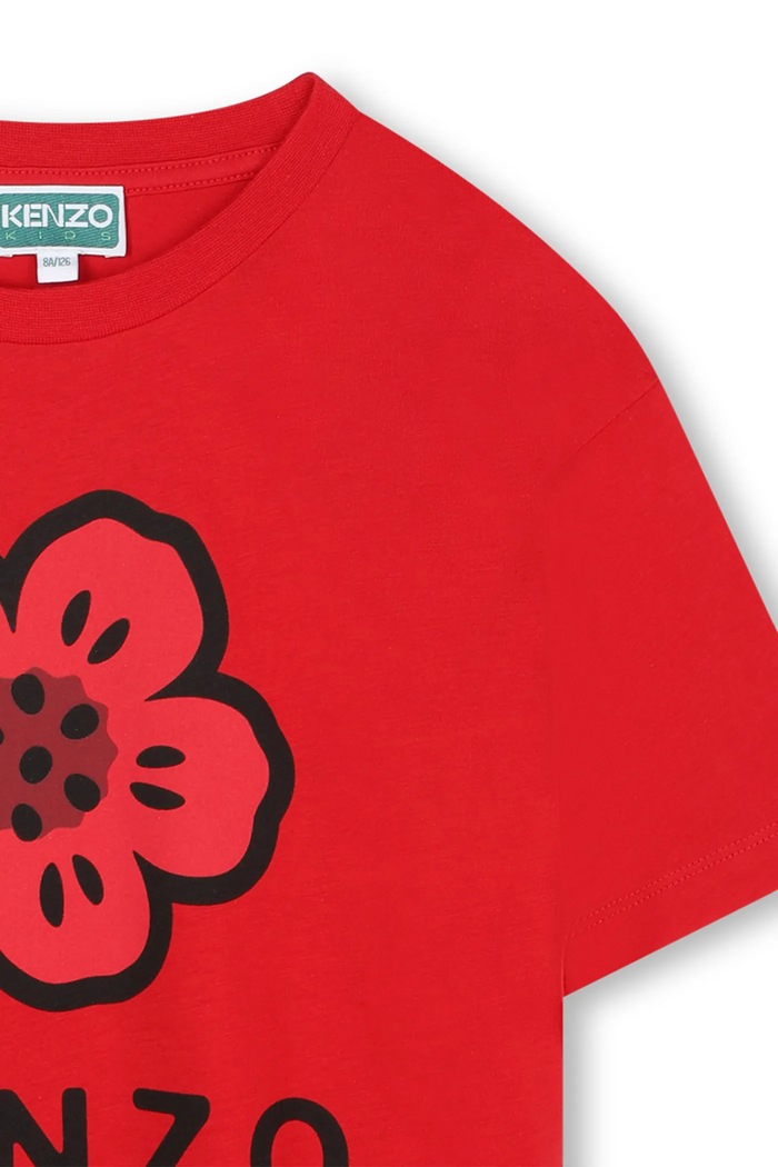 Αγορίστικα Kenzo Kids Παιδικό βαμβακερό μπλουζάκι Kenzo Kids K61507.162 κόκκινο