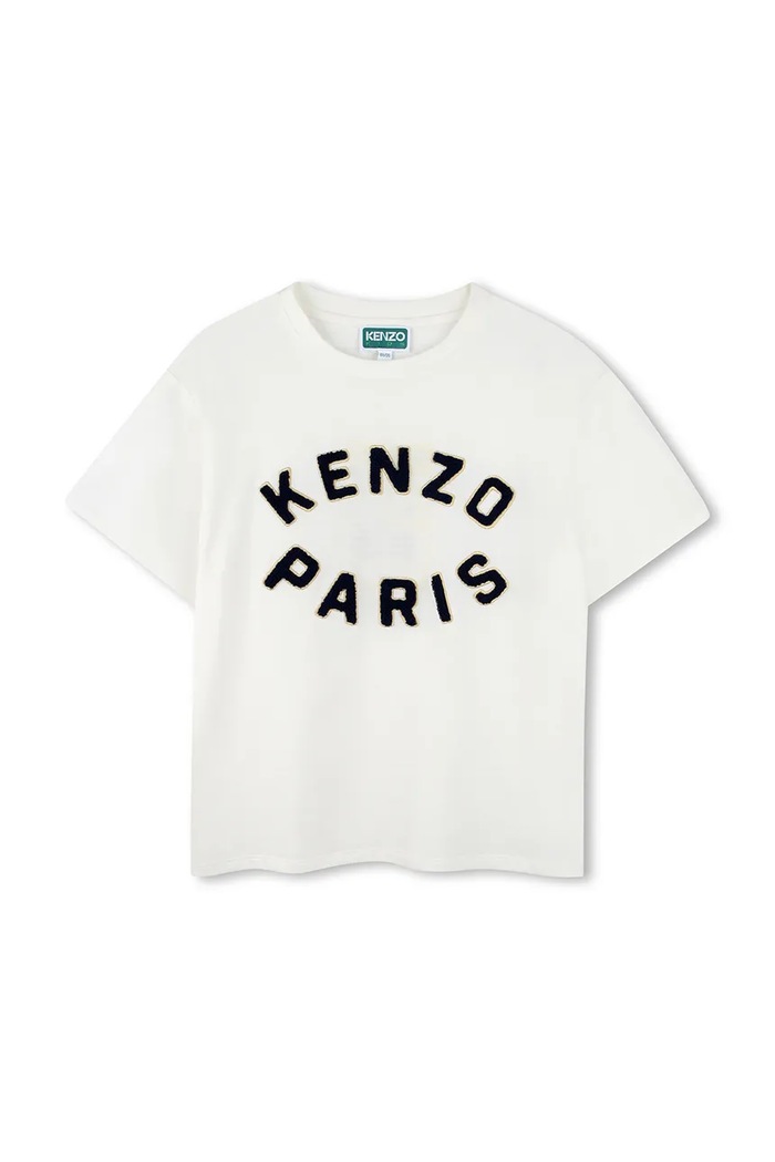Kenzo Kids t-shirt bawełniany dziecięcy nadruk biały K61508.102.108