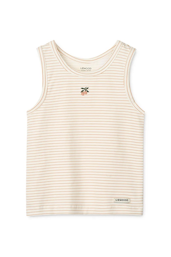 Detský bavlnený top Liewood Faris Printed Tank Top 2-pack 2-pak LW20285.9BYA béžová AW25