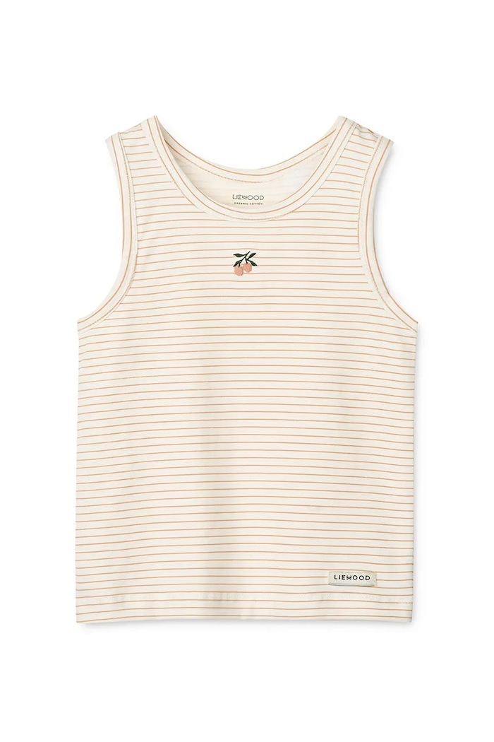 Detský bavlnený top Liewood Faris Printed Tank Top 2-pack 2-pak LW20285.9BYA béžová AW25
