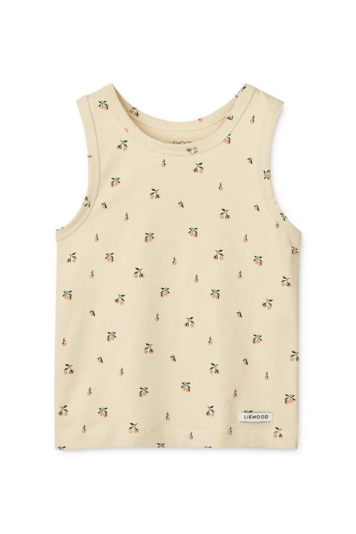 Chlapec Detský bavlnený top Liewood Faris Printed Tank Top 2-pack 2-pak LW20285.9BYA béžová