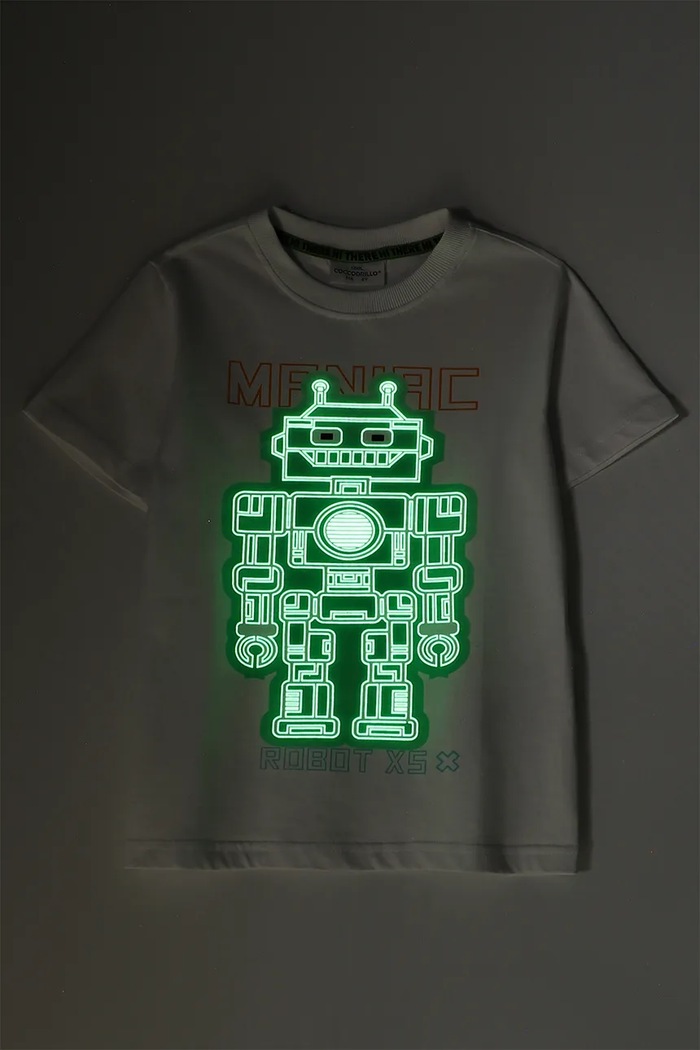 Coccodrillo t-shirt bawełniany dziecięcy ZC5143202XBK biały