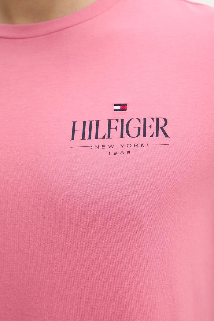 Tommy Hilfiger t-shirt bawełniany różowy MW0MW39355