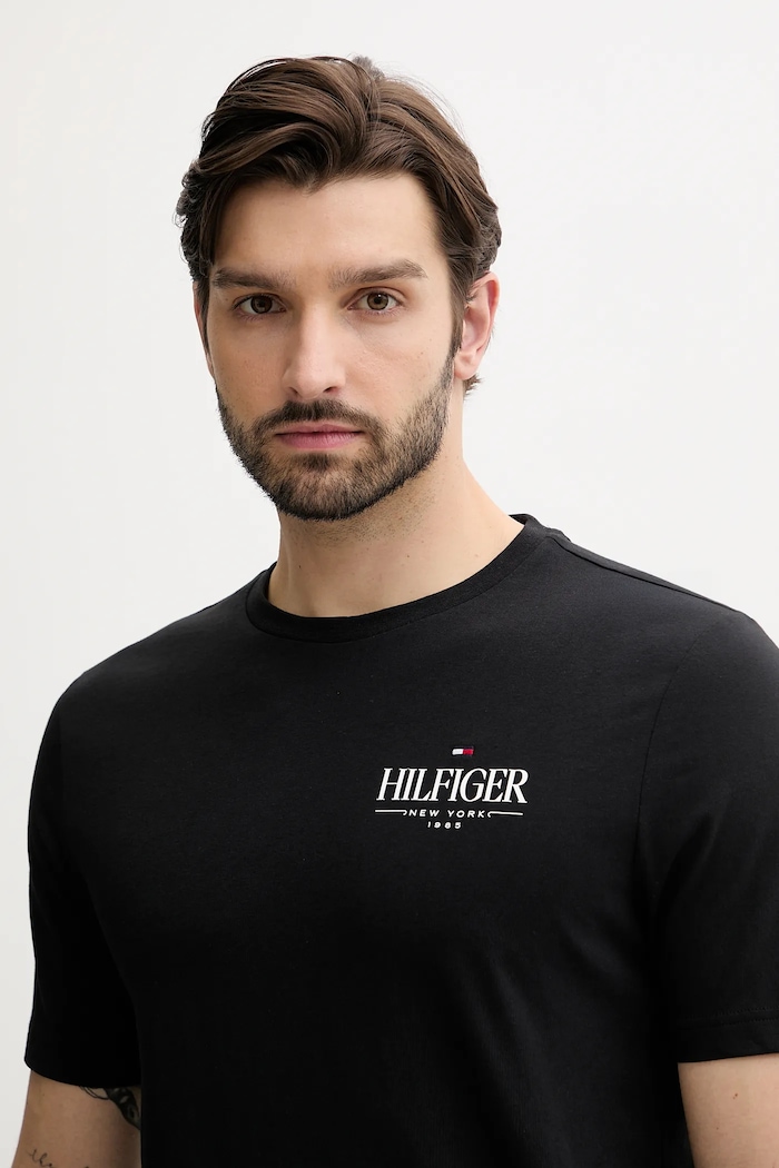 Oblečení Bavlněné tričko Tommy Hilfiger MW0MW39355 černá