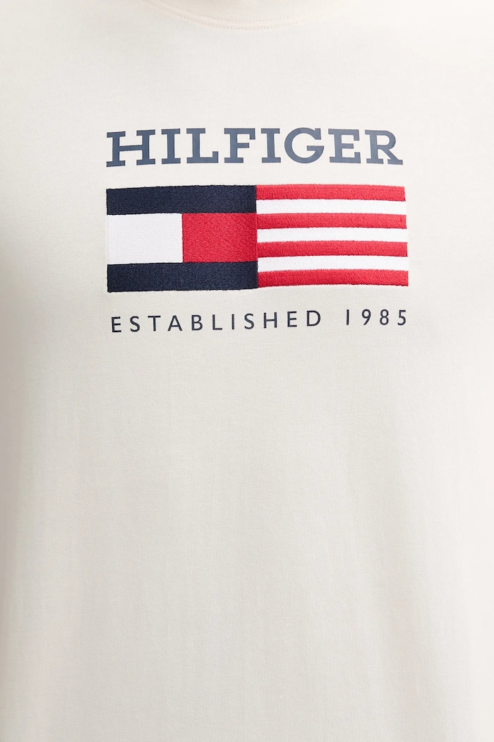 Bavlněné tričko Tommy Hilfiger béžová MW0MW39843